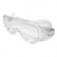 Очки защитные с прямой вентиляцией, закрытые, ПВХ, прозрачные