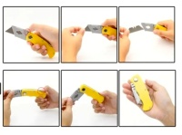 нож для гипсокартона складной, пластиковый, 4 запасных лезвия 18 мм, "maximum" mx 09325 (2325) оптом