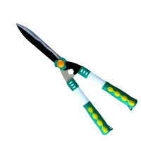 Садовые ножницы раздвижные зелено-желтые, двухкомпонентные рукоятки